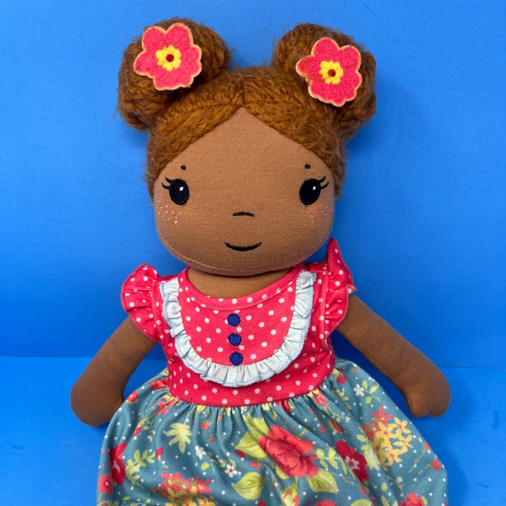 Matilda Jane Olivia Rag Doll 19 Inch Multicolor Floral Polka Dot Dress 28514A - Picture 2 of 16